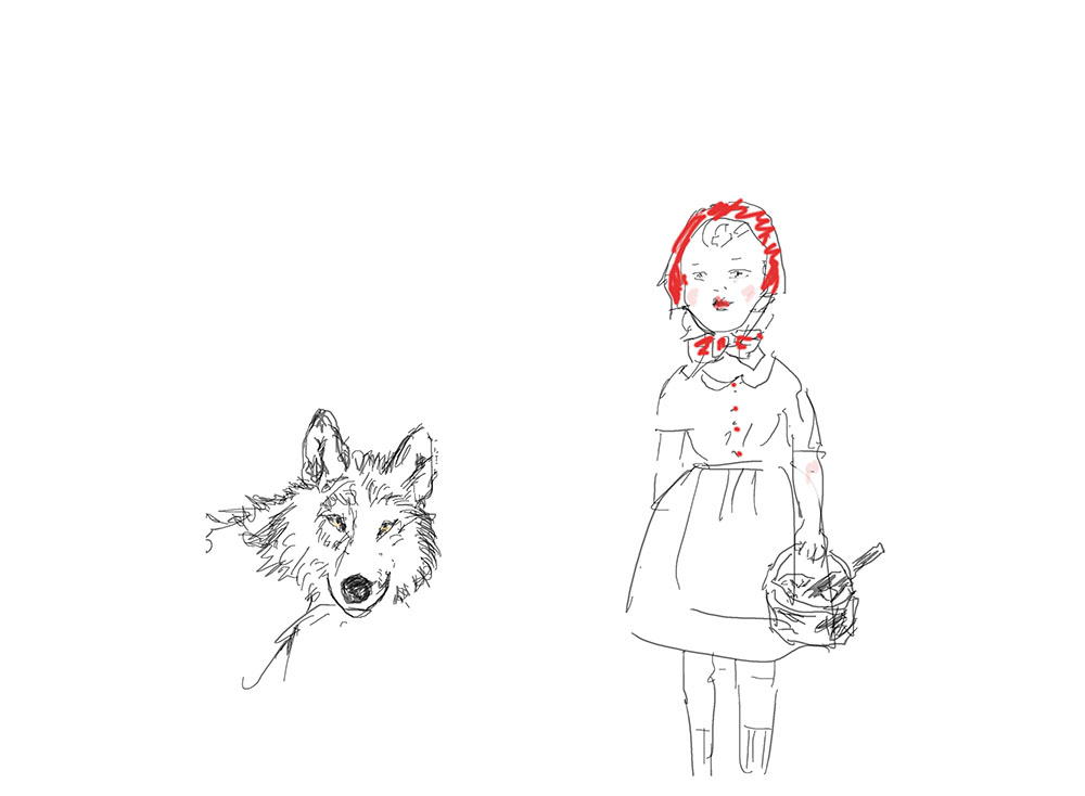 RotkÃ¤ppchen (digitale Zeichnung),  2018