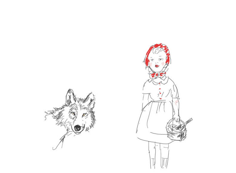 Rotkäppchen (digitale Zeichnung),  2018